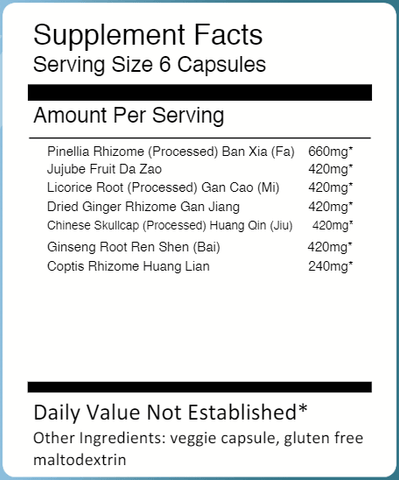 Ban Xia Xie Xin Tang (Treasure of the East) Supplement Facts