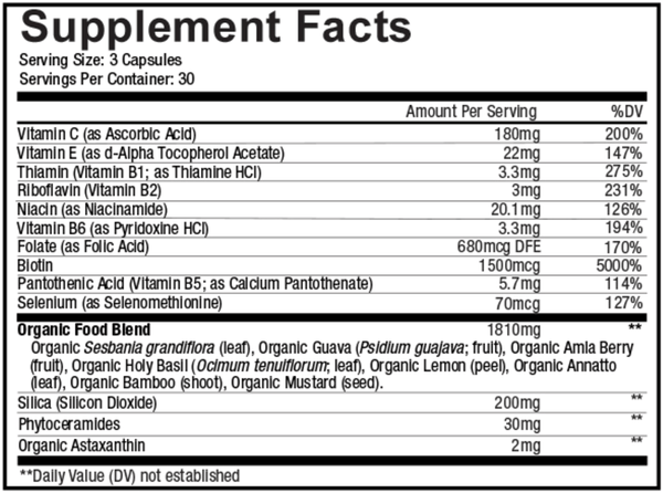 Beauty Tonic Collagen Builder (Codeage) Supplement Facts