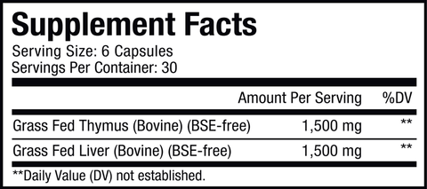 Beef Thymus (Codeage) Supplement Facts