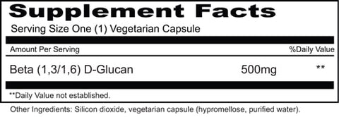 Beta Glucan 500mg (Priority One Vitamins)