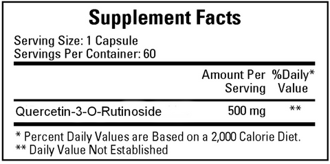 Betarutin 500 mg (Ecological Formulas) Supplement Facts