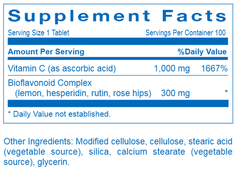 BioMax C 1000 mg (Anabolic Laboratories) Supplement Facts