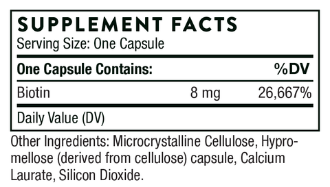 Biotin Supplement Facts