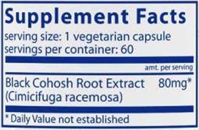 Black Cohosh Extract 80 mg (Vital Nutrients)