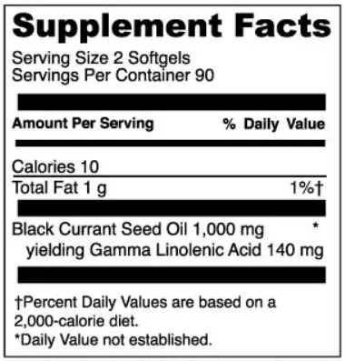 Black Currant Seed Oil 180 Softgels (DaVinci Labs)