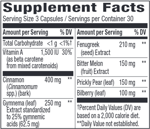 Blood Sugar Manager 90 Veg Capsules (Nature's Way)