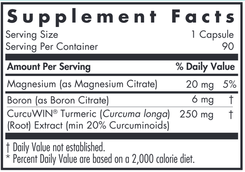 Boron Joint with CurcuWin (Nutricology) Supplement Facts