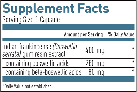 Boswellia 400 (Biogena) Supplement Facts