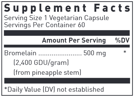 Bromelain 500 mg (Douglas Labs) supplement facts