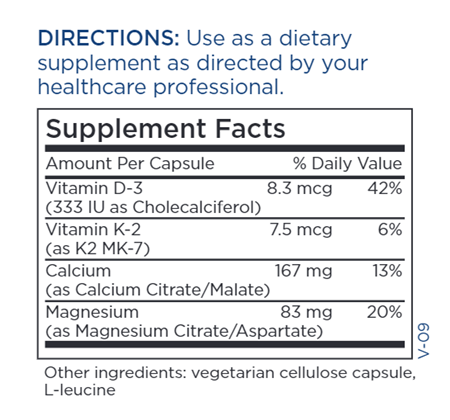 Cal/Mag Plus with Vitamin D & K2 (Metabolic Maintenance)