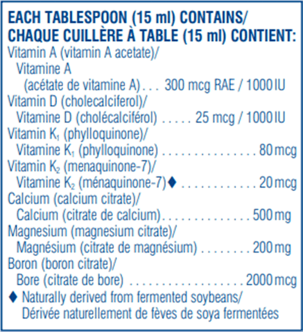Cal : Mag Berry Liquid + (Pharmax) Supplement Facts