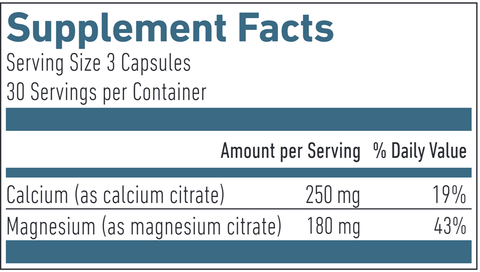 Calcium-Magnesium Cit (Biogena) Supplement Facts