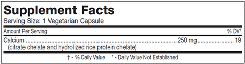 Calcium Citrate 250 mg (Pastore Formulations)