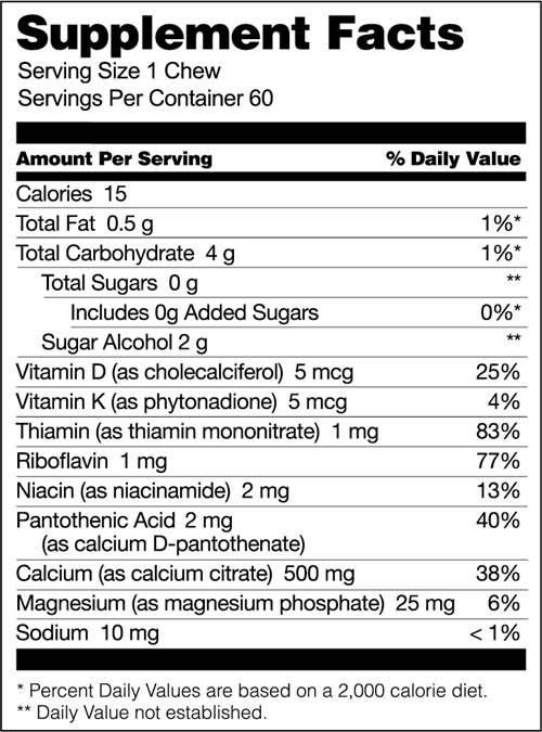 Calcium Citrate Soft Chews - Vanilla Crème (Bariatric Fusion)