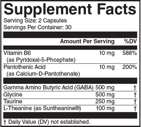 Calm Day (Nutritional Frontiers) Supplement Facts