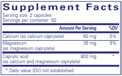 Caprylic Acid (Pure Encapsulations) Supplement Facts