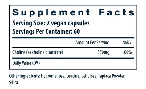 Choline 550 mg Vital Nutrients