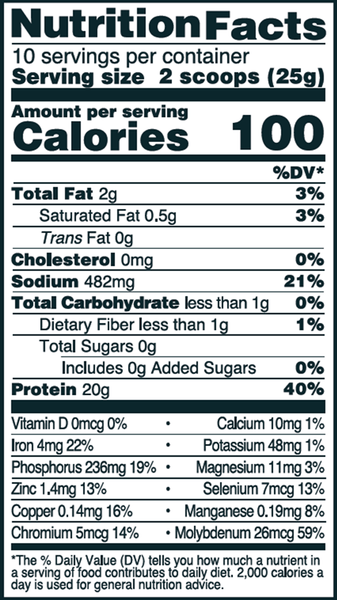 Clean Lean Protein Wild Strawberry (NuZest) Nutrition Facts