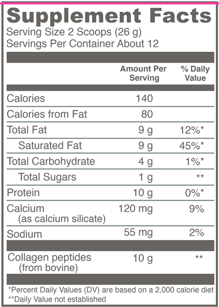 Collagen Creamer Mocha (Vital Proteins) Supplement Facts