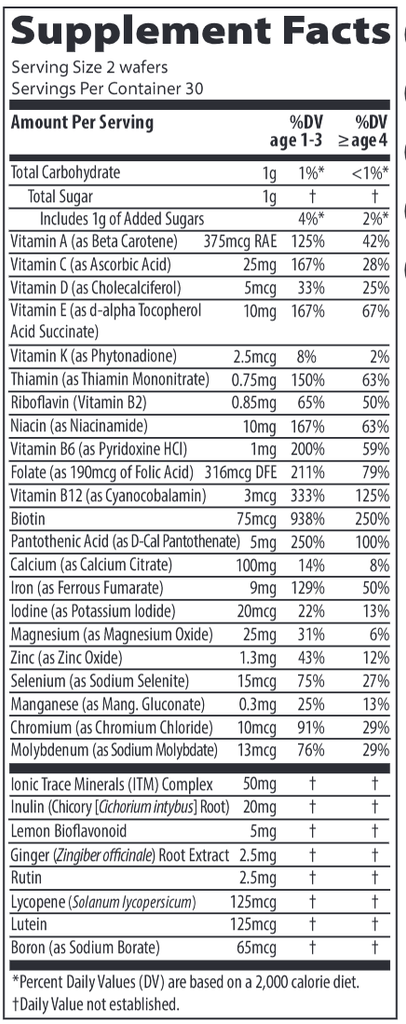 Complete Children's Chewable (Trace Minerals Research) Supplement Facts