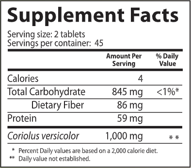 Coriolus Versicolor-MRL Tablets (Mycology Research Labs)