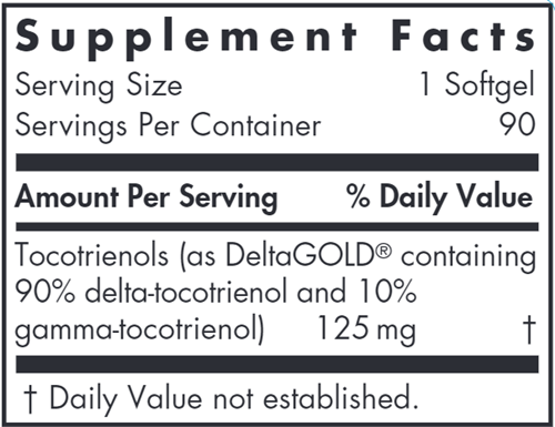 Delta-Fraction Tocotrienols 125 mg (Allergy Research Group)
