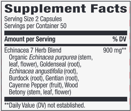 Echinacea Goldenseal veg capsules (Nature's Way)