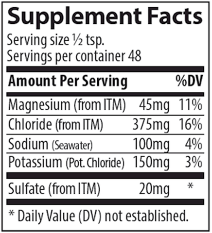 Endure (Trace Minerals Research) Supplement Facts