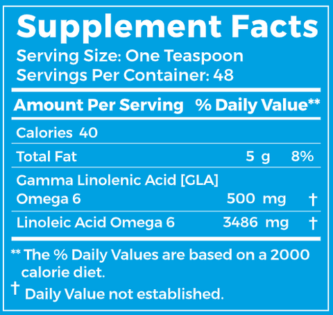 Evening Primrose Oil (BodyBio) Supplement Facts