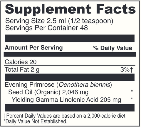 Evening Primrose Oil (DaVinci Labs) Supplement Facts