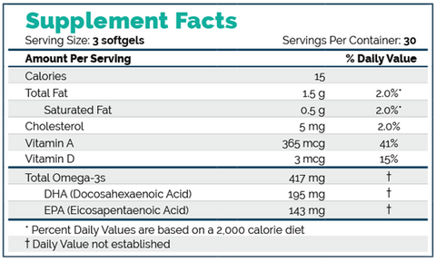 Extra Virgin Cod Liver Oil Softgels (Rosita)