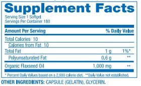 FLAX SEED OIL (Anabolic Laboratories) Supplement Facts