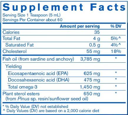 FPFO with Plant Sterols (Pharmax) Supplement Facts