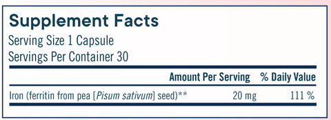 Ferritin+ (Flora) Supplement Facts