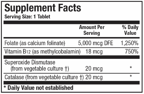 Folate-5 Plus (with B12) (Biotics Research)