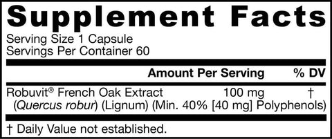 French Oak Extract 100 mg (Jarrow Formulas)