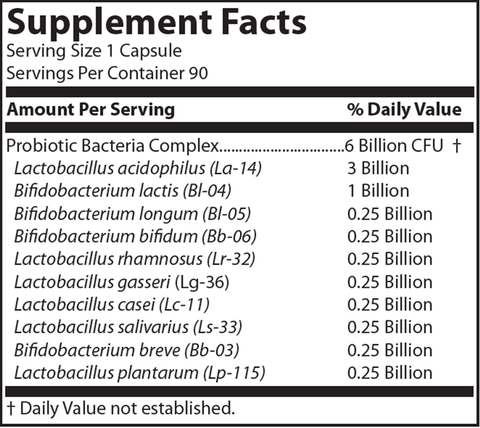 Frontier Biotics II (Nutritional Frontiers) Supplement Facts