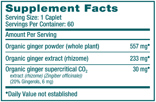 Ginger (Himalaya Wellness) supplement facts