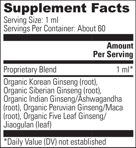 Ginseng (Global Healing) Supplement Facts