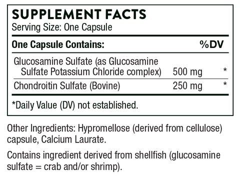 Glucosamine & Chondroitin Supplement Facts