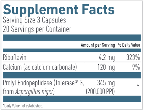 GlutENZYME Formula (Biogena) Supplement Facts