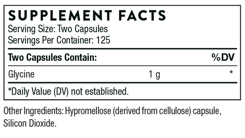 Glycine (Thorne) Supplement Facts