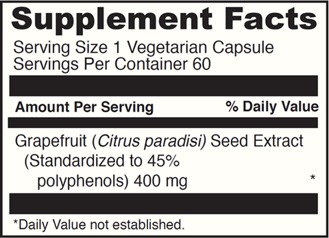Grapefruit Seed Extract 400 mg DaVinci Labs Supplement Facts
