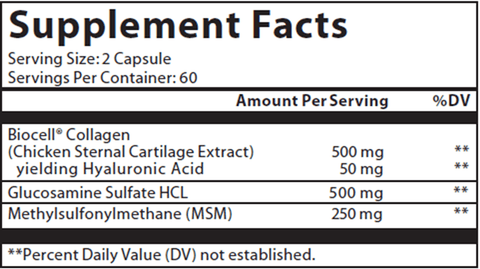 HA Plus (Nutritional Frontiers) Supplement Facts
