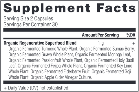 Herbal Cider Vinegar Capsules (Ancient Nutrition) Supplement Facts