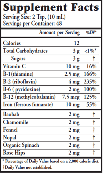 Herbal Iron (Buried Treasure) Supplement Facts