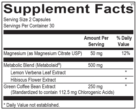 HiPhenolic hibiscus and green coffee bean extract supplement