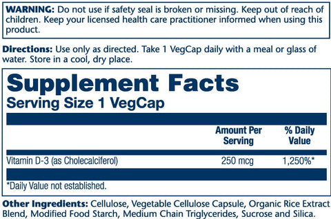 High Potency Vitamin D-3 Solaray