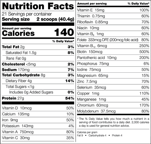 High Protein Meal Replacement - Unflavored (Bariatric Fusion)