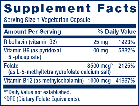 Homocysteine Resist (Life Extension) Supplement Facts